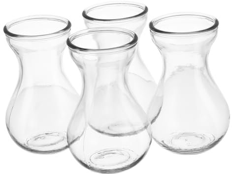 PRETYZOOM Hyazinthen Glasvase 4 Stück Klare Glas Knospenvasen Für Schreibtisch Dekoration Pflanzer Stabil Transparent