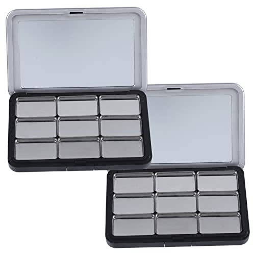 Healeved 2sätze Leere Lidschattenpalette Mit Lidschattenbehältern Nachfüllbare Kosmetikbox Für Puder Organizer Für Make-up Aufbewahrung