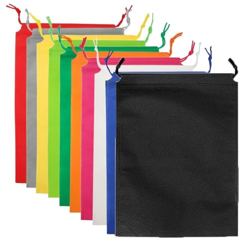 LMOGWL 10 pcs Borsa per scarpe con coulisse, borsa per scarpe da viaggio multicolore con chiusura a coulisse, sacchetto per la polvere portatile, organizzatore di stoccaggio, per viaggi,casa(10colori)