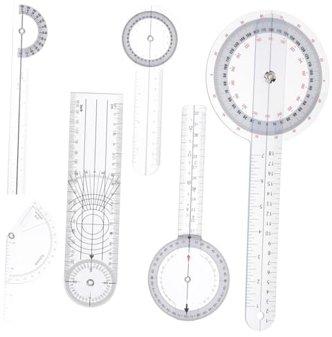 UKCOCO 6pcs Angle Finder Tool Measurement of Joint Motion Ruler Plastic Protractor for Carpenters and Rehabilitation Equipment
