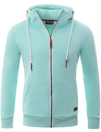 Reslad Sweatjacke Herren Kapuzenpullover | Hoodie Männer Zipper Pullover mit Kapuze Bequeme Baumwolle RS-1006