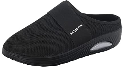 Generisch - Zapatillas ortopédicas para mujer con amortiguación de aire, para el verano, contra el espolón calcáneo, de ancho saludable, de malla, zapatillas y deportivas para diabéticos, zapatos para