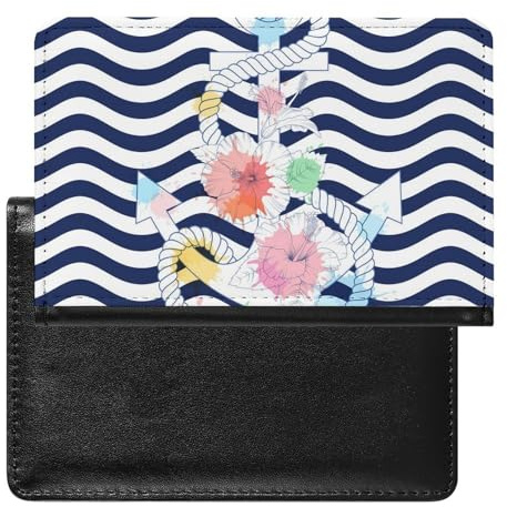 NYKVTG Reisepasshülle Blumen-Segeln Reisepass Tasche Reise Gadget Impfpass Hülle Für Damen Herren