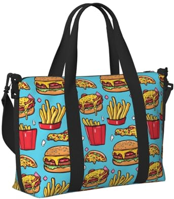 Sac à main pour ordinateur portable pour femme, sac de travail, jolie impression alimentaire, sac de week-end, sac de sport, sac en toile pour homme, articles personnels, sacs de sport