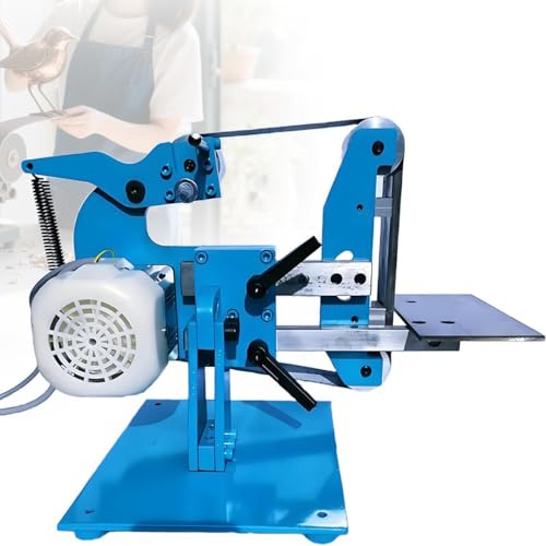 Electric Belt Sander and Bench Grinder with Stepless Speed Regulation, 750W All-Steel Body for Polishing and Grinding, Vertical/Horizontal Dual Design for Versatile Use