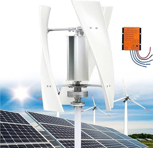 Kit de generador eólico doméstico de 5000 W/9000 W, aspas horizontales de 12 V/24 V/48 V con Controlador, Fibra de Nailon Duradera, solución eficiente de energía renovable.