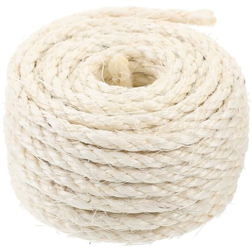 TOGEVAL Corda Sisal Naturale per Tiragraffi Gatti Resistente e Tagliabile per Riparazione e DIY Tiragraffi e Supporto Gatti Spago per Albero Arrampicata e Graffiatoio