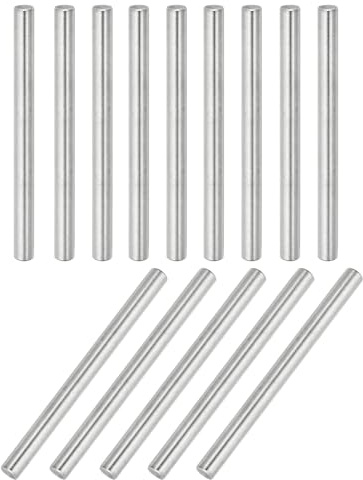 QUARKZMAN 14 Stück 304 Edelstahl Zylinderstift 8mm Durchmesser, 100mm Lange Dübelstifte Metall Regalstifte für Kleiderschrank Kommode Schrank Bücherregal Industrie Haushalt Möbel Regale