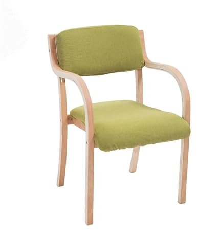 Stapelbarer Esszimmerstuhl aus Holz – moderner gepolsterter Besucherstuhl für Wohnzimmer, Schlafzimmer, Küche, Büro, Empfang – stilvolle und bequeme Sitzlösung
