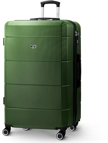 LUGG - Jetset 32 Inch Large Suitcase – Lightweight Hard Shell Luggage with TSA Lock – Water-Resistant ABS Spinner Suitcase – 4 Wheels – 86x58x31cm Travel Bag