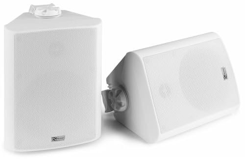 Speakerset, geschikt voor buiten - Power Dynamics BC50V witte speakerset voor 100V systemen en 8 Ohm - 120W (952.110)