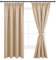 DWCN Gardinen Blickdicht 2er Set Beige Vorhänge mit Kräuselband Verdunkelungsvorhänge Schlafzimmer H 175 x B 140, Kurze Gardinen Wohnzimmer Vorhänge Blickdicht Hellbeige mit Vorhang-Krawatten