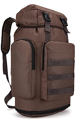 TGMALL 100L Sport Wanderrucksack wasserdichter Rucksack für Camping, Radfahren, Sport, Jagd, Angeln, Wandern und Bergsteigen (Dunkelbraun)