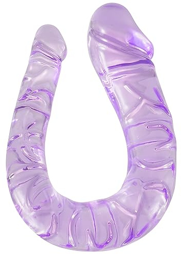 Resxong Double-Ended Dildo, Flexible Realistic Jelly Dildos Dong for Anal Play G-spot Stimulator Sex Toys for Women Lesbians