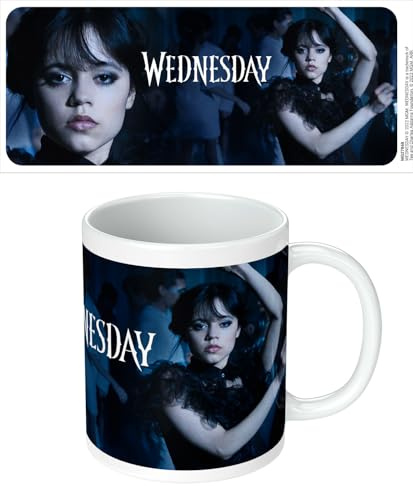 Wednesday Tasse Goo Goo Muck weiß, bedruckt, 100% Keramik, Fassungsvermögen ca. 315 ml.