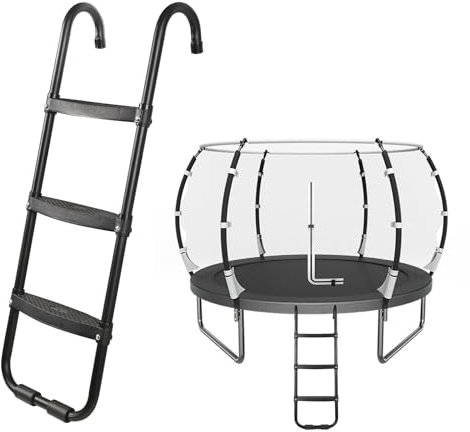 LeffEase Trampoline Ladder, 3-Step Ladder for Easy Assembly, 220Lbs Capacity Trampoline Accessories for Kids
