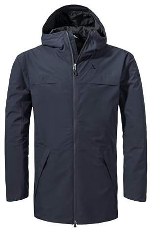 Schöffel Herren Parka Style Bohorok MNS, wasserdichter Regenparka aus recyceltem Material, atmungsaktive Allwetterjacke mit Oversize-Passform, navy blazer, 54