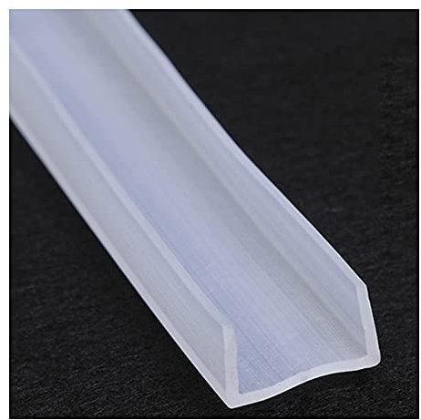 WUPNGS Cinta Aislante de Corrientes de Aire Sello de Goma con Borde de Canal de Silicona, Transparente, 5 m de longitud/16 mm x 27 mm(21Mm*16Mm)