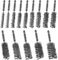 ASNOMY 14Pcs Brosses métalliques pour perceuse, 8-25 mm brosse cylindrique en acier inoxydable, avec tige hexagonale, brosse de chaudière pour ponceuse à percussion