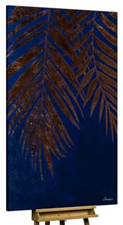 KunstLoft Ölgemälde 'Deep Blue Soul' 120x180cm | Original Handgemalte Gemälde | Modern | Blau | Leinwand-Bild Ölgemälde einteilig groß | Modernes Kunst Ölbild