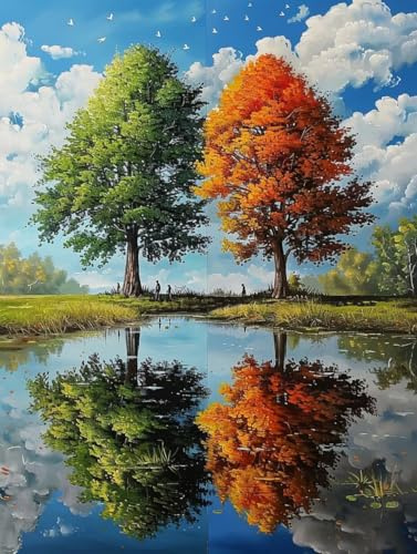 Paint by Numbers for Adults Tree, Plant Paint by Numbers Kits, DIY Color Oil Painting Adult Crafts, Painting Kits with Brushes and Acrylic, for Home Wall Decor, Gifts for Women, 24x36in 9-3197