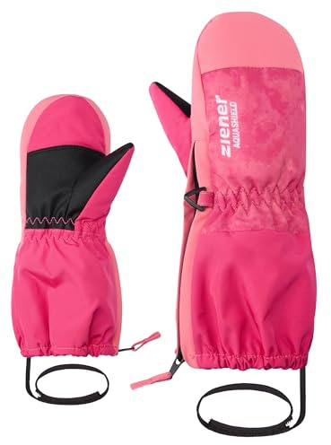 Ziener Kleinkind LEVI-Z Ski-Fäustling/Wintersport | wasserdicht, Lange Stulpe, Langer Zipper, tie dye pop pink, 4,5