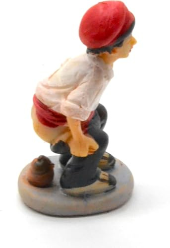 Bianco pastore Figura presepe nascosto di 6,5 cm. trova la figura natalizia. l'uomo che fa la cacca. figurina cagando. set di scena di natività, figure, gesù. 3 Re. modelli in scala
