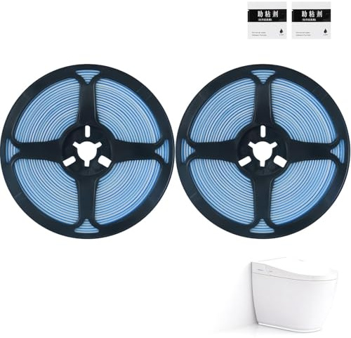 2 piezas Cinta de Sellado Autoadhesiva Blanca 6 m x 7 mm para Baño, Ducha, Inodoro, Cinta de Calafateo Decorativa para Cocina, Fregadero y Esquinas del Baño, Práctica y Durable