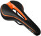 GORIX Fahrradsattel Sitz Bequemes Kissen mit Rail Mountain Road Fahrrad für Männer und Frauen (GX-C19) (Schwarz × Orange)