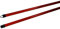 Manche Bois avec Embout et Pas de Vis, Vernis Chêne, 130cm