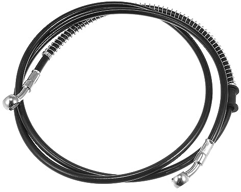 Motoforti 170 cm Länge 10 mm ID Stahlflex Bremsleitung Hydraulikleitung Motorrad Ölschlauch Rohr Edelstahl geflochtenes Kabel für ATV Motocross Sport Fahrräder Street Bikes schwarz
