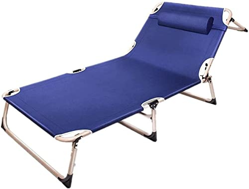 Folding Chair Folding Deck Chair Portable Folding Camping Chaise Chair Bed Reclining Beach and Pool Lounger Garden Chairs Recliner (Size : 194x68cm)