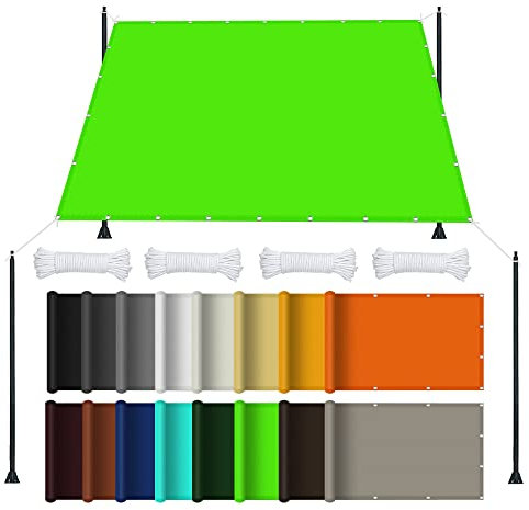Extra Large 4.5 x 9m Sun Shade Sail Canopy for Garden Patio Party UV Protection and Waterproof Tender Green
