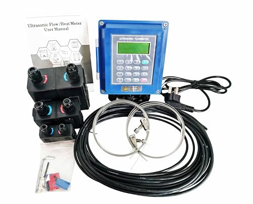 HFBTE Fixed Type Ultrasonic Flow Meters Ultrasonic Flowmeter With Three Size High Temperature Transducers TS-2-HT TM-1-HT TL-1-HT For Pipe Diameter DN25 To 6000mm/0.98 To 236.22in -30 To 160℃