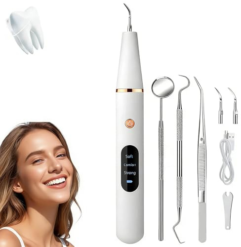 2026 Neu Dental Cleaner Pro, Ultraschall Zahnsteinentferner Elektrisch, Professionelle Zahnreinigung Set mit 3 Einstellungen, USB Aufladbar, Zahnpflege für Zuhause (1PC-B)