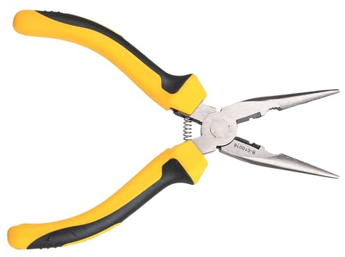 Zuoeay Heavy-Duty Needle Nose Pliers with Textured Handle for Networking Installation and Workshop Projects Heavy Duty Pliers with Anti Slip Handles