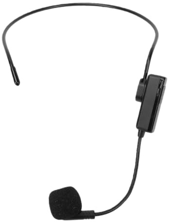 Zhjvihx Microphone Casque sans Fil 2,4 G, Micro de Tête Longue Portée Plug and Play for Instructeur de Fitness Enseignant Guide