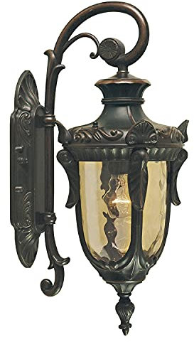 Braune Wandlampe IP44 Rustikal opulent verziert AMY Nostalgie Lampe Außen Terrasse Hof Haustür