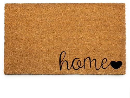 PLUS Haven Coconut Coir Home Entrance Door Mat – 17.5 x 30 | Home Sweet Home Heavy-Duty Doormat for Indoor & Outdoor Use | Durable & Eco-Friendly