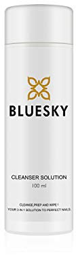 Bluesky Gel Polish Cleanser, 100 ml 99.9% Isopropyl Alcohol, Nail Prep and Wipe Solution, Gel Nail Polish Residue Cleanser, Multi-Purpose, Remove Sticky Tacky Layer