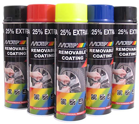 Sprayplast / plastidip Motip Zwart mat 500ml