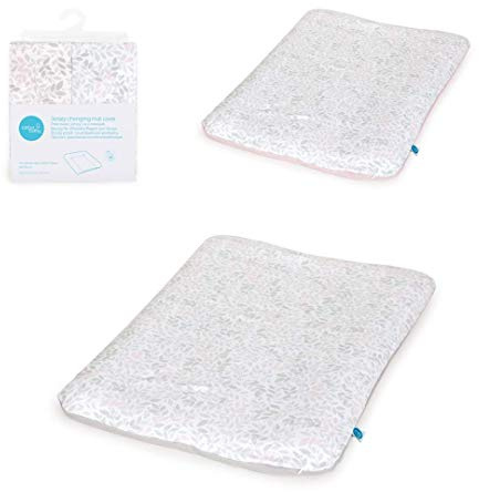 Ceba Baby Bezug für Wickelauflage - 2er Set Wickelauflagenbezüge - Überzug für weiche Wickelunterlage in Größe 50x70 cm mit Reißverschluss - Baumwolle Jersey, extra dick - Blätter + Blätter