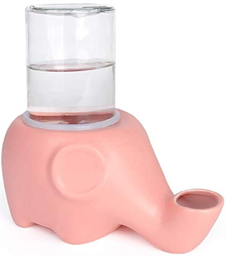 DHGTEP Fuente de Agua para Gatos Bebedero de Cerámica para Gatos Mascotas Fuente para Gatos Forma de Elefante Anti-Flip Gatos Perros (Color : Pink)