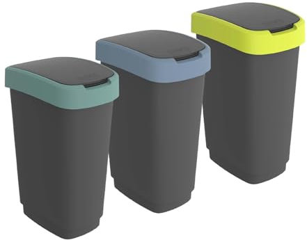 Rotho Twist 3er-Set 25l, Kunststoff (PP), bunt