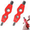 Eleanly 2 PCS Copper Pipe Cleaner Deburring Brush Pipe Reamer Tool for Copper PVC PPR Pipe and soft steel Tubing Plumbers Brass Aluminum Pipes (Red)