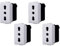 Presa Bipasso Bivalente 2P+T 10/16A, Compatibile Con Bticino Matix (4 Pezzi, Bianco)