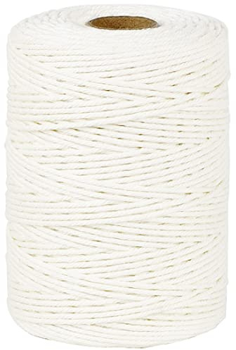 PerkHomy Metzgerschnur aus Baumwolle, 2 m, 2 mm, zum Kochen, lebensmittelecht, Basteln, Bäcker, Küche, Metzger, Fleisch, Truthahn, Wurst, Braten, Geschenkverpackung, Gartenarbeit, Häkeln, Stricken