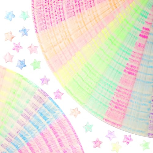 420uds Tiras de Estrellas de Papel Brillan en la Oscuridad, Multicolor Papel Estrella Origami Tiras Plegables Estrellas Luminosas Suerte para Manualidades Decoración Regalo (Torre, Corazón)