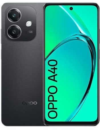 OPPO A40 4+128Go, Smartphone Android Débloqué, Téléphone Mobile, Écran 90Hz 6,67”LCD, Batterie 5100mAh, SUPERVOOC 45W, AI Principal 50MP, Snapdragon 6s 4G Gen1, Splash Touch, NFC, Double SIM, Noir