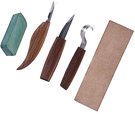 SHINEOFI Kit De Sculpture Sur Ciseau à Main Couteau à Sculpter Ciseau à Outil De Menuisier Tendre Tilleul Pin Caryer